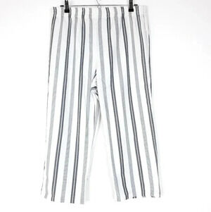 BB Dakota Pull on Cropped Palazzo Ivory Pants L